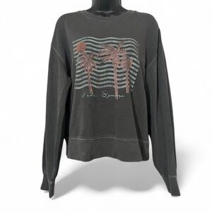 Rails Palm Springs Graphic Sweatshirt Charcoal Gray Medium